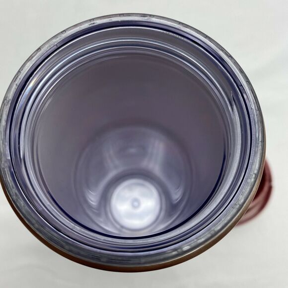 Starbucks 12oz Travel Coffee Tea Mug Red & Gold With Stars & Leaves Acrylic - Picture 9 of 10